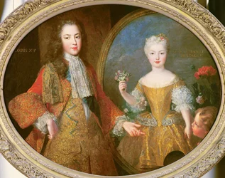 Lodewijk XV (1710-74) en de Infanta van Spanje, Maria Ana Victoria (1718-81) c.1724